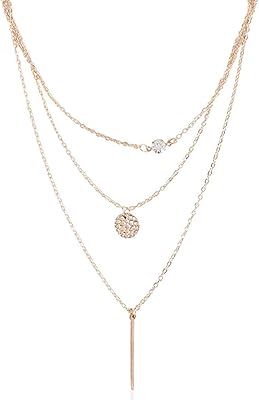 Collier multicouche shining diva fashion pour filles et femmes, métal. Le meilleur rapport qualité-prix du web sénégalais sur Diaytar