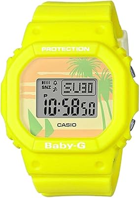 Montre numérique baby g bgd-560bc-9, jaune, bracelet