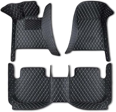 Tapis de sol 3d compatibles avec hyundai santa fe 2013-2017, en cuir pvc