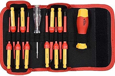 Tournevis yato 12 pièces jeu de tournevis avec poignée rouge noir yt-2787
