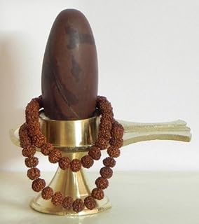 Dollsofindia narmadeshwar shiva linga sur base en laiton avec rudraksha mala - laiton et pierre. Diaytar : Le discount nouvelle génération au Sénégal