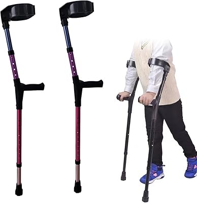 Béquilles d'avant-bras pour enfants béquilles ergonomiques légères en aluminium de marche