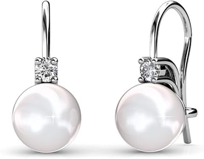 Cate & chloe cassie boucles d'oreilles raffinées en or blanc 18 carats