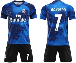 Maillot pour garçon avec souvenir du real madrid n°7 imprimé et logo ronaldo eaco imprimé. Diaytar : L'intelligence commerciale au service du client