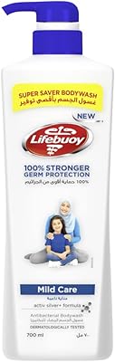 Gel douche antibactérien lifebuoy medium care avec une protection 100 % plus forte