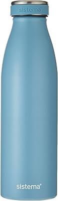 Bouteille en acier inoxydable sistema, bleu clair, 500 ml, 5500