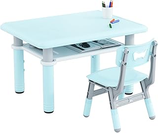 Ensemble table et chaises pour enfants à hauteur réglable, ensemble de meubles