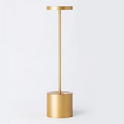 Lampe de table sans fil, version longue en métal led rechargeable par usb