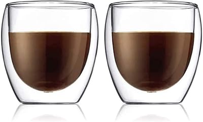Tasses en verre à double paroi blackstone adaptées au café et au café