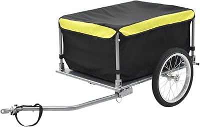 Chariot à bagages pour vélo fedexcel, noir et jaune, pesant 65 kg
