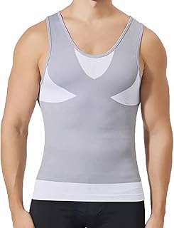 Débardeurs amincissants pour hommes t-shirts de compression sculptant le corps sous-vêtements
