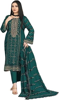 Costume salwar brodé pour femme | matériel de robe non cousu