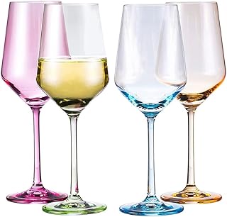 Ensemble de verres à vin colorés, grands verres de 350 ml, ensemble