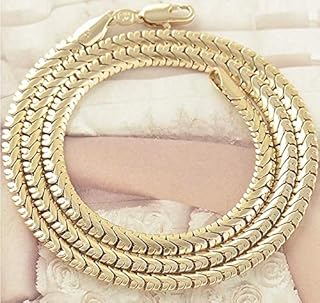 Collier chaîne plaqué or pour hommeunisexe n052