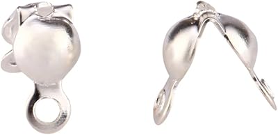 50pcs adabele noeud de couverture de calot festonné en argent résistant au ternissement