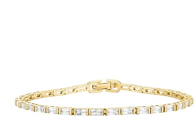 Pavoi bracelet de tennis cz pour femme plaqué or 14 carats | classique