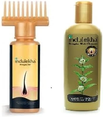Huile capillaire indulekha de bringha 100 ml et nettoyant capillaire, 200 ml