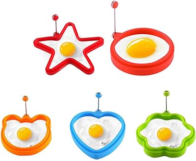 Anneau d'œufs en silicone professionnel, anneau d'œufs, sandwich de petit-déjeuner aux crêpes, œufs bénédictine, omelettes et plus encore, anneau de moule antiadhésif (paquet de 5). Diaytar Sénégal : Achetez plus, dépensez moins