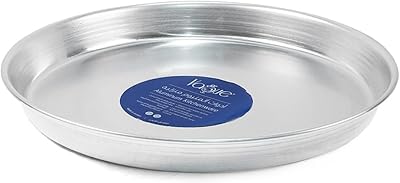 Plaque de four ronde en aluminium faj, diamètre 46 cm, argent