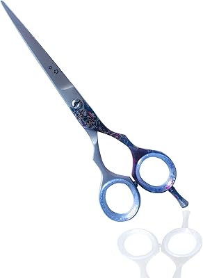 3 ciseaux à cheveux pro surgal avec revêtement en papier bleu 6 pouces