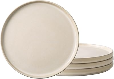 Ensemble de 4 assiettes en grès amor arc 1025 pouces vaisselle