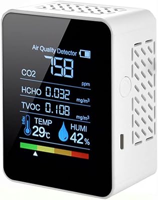Moniteur de qualité de l'air, compteur de co2 multifonctionnel 5 en 1, mesure