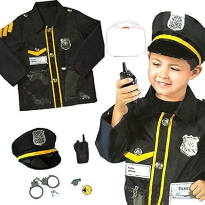 Costume de bureau de police professionnel brian giggles pour enfants - ensemble de costumes de jeu de rôle pour enfants. Diaytar : Le discount intelligent pour consommateurs avisés