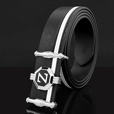 Ceinture blanche en cuir véritable pour hommes, ceintures de luxe en cuir
