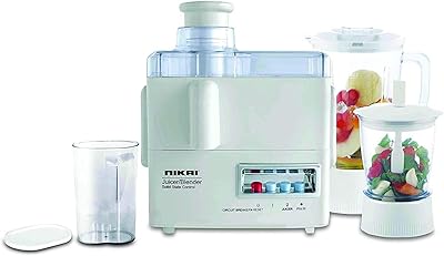Robot culinaire multifonction nikai 4 en 1, 300 watts - nfp1724nk