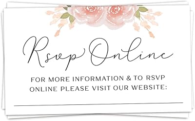 50 cartes d'insertion en ligne rsvp cartes de site web