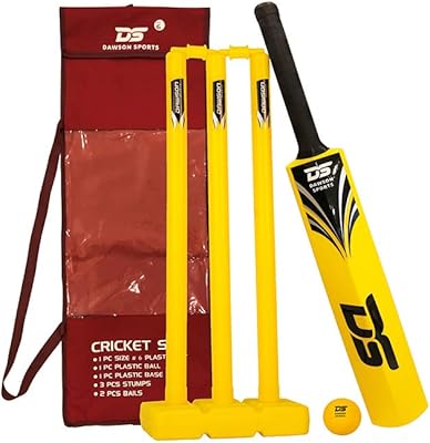 Ensemble de cricket unisexe pour adulte dawson sports - 53005 jaune, taille 6