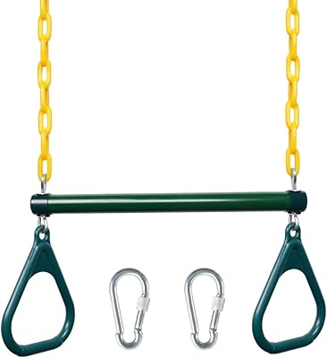 Barre de balançoire lady russian gym rings 17" ensemble d'accessoires robustes avec anneaux