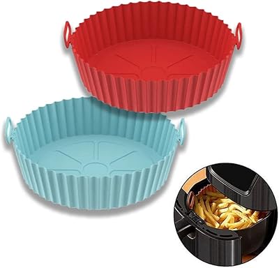 Pot en silicone pour friteuse à air, 2 pièces, doublures de friteuse à