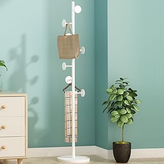 Porte-manteau multifonctionnel sur pied, organisateur d'entrée, support d'arbre en métal pour vêtements, écharpes