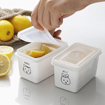 Boîte de conservation des aliments shimoyama | paquet blanc de 2 pièces
