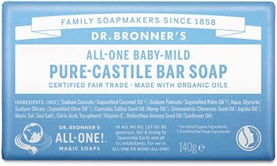 Savon biologique dr. bronner's barre de castille pure 5 oz bébé