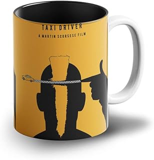 Tasse à café noire intérieure pour chauffeur de taxi avec impression | tasses