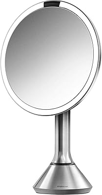 Miroir circulaire avec base et support avec éclairage automatique, marque simplehuman