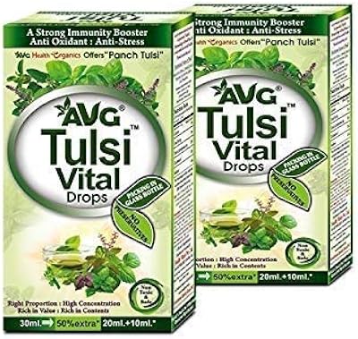 Avg tulsi vital drops gouttes d'eau, tulsi punch - 30 ml