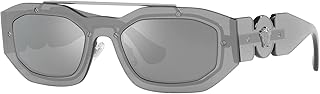 Lunettes de soleil unisexes monture gris foncé transparent, verres gris foncé, 51mm