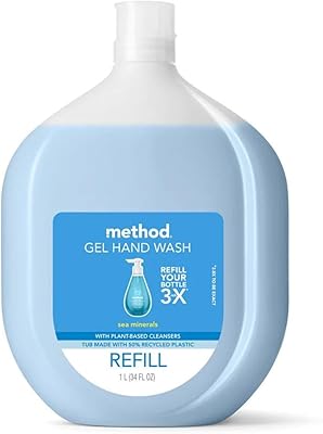 Recharge de savon pour les mains method, minéraux marins, bouteille recyclable, 1 litre