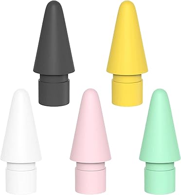5pcs embouts de remplacement pour apple pencil 1ère/2ème génération, remplacement ipencil haute sensibilité