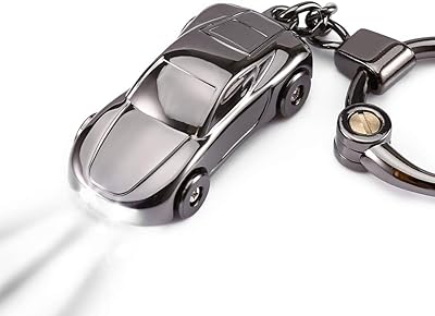 Porte-clés de voiture créatif joopon avec 2 modes led 2 en 1, anneau