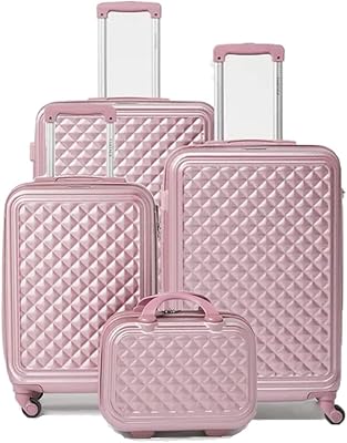 Un ensemble de sacs de voyage à roulettes avec coque rigide, roulettes pivotantes