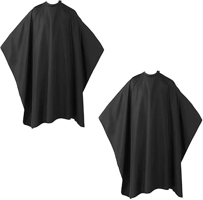 Treuil de coupe de cheveux manteau de barbier imperméable noir professionnel pour salon