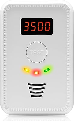 Détecteur de fuite de gaz naturel hcmek avec alarme sonore et visuelle propane