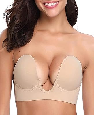 Soutien-gorge adhésif réutilisable pour femme en forme de u soutien-gorge push-up