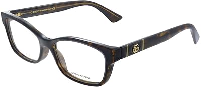 Montures de lunettes ovales pour femme gg0635o-005 53, havane, 53-17-145
