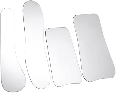 Morelian 1 ensemble 4 pièces miroir de photographie dentaire en acier inoxydable réflecteur