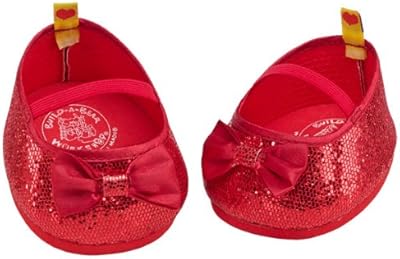 Chaussures plates à nœud pailleté build a bear workshop (rouge)
